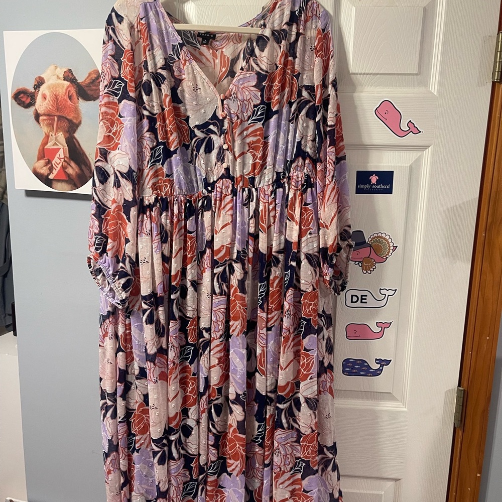 Torrid Floral Midi Dress 3X